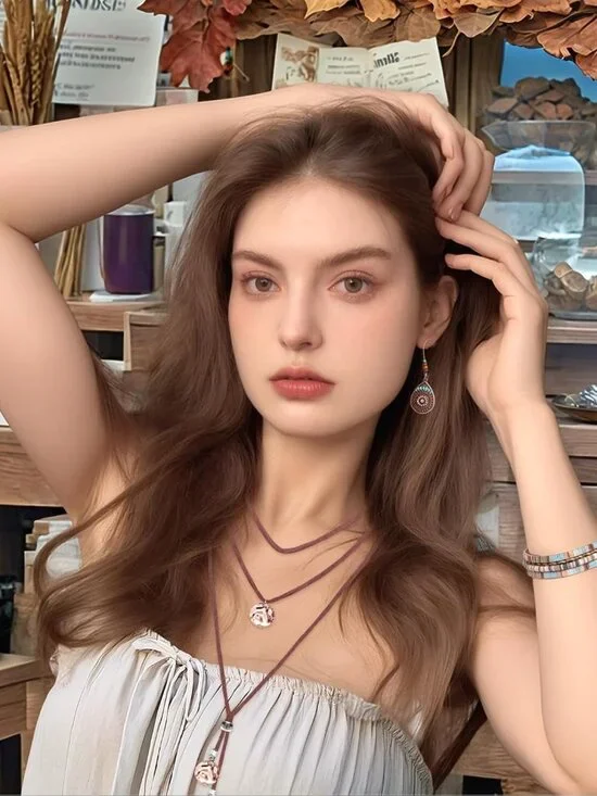 3 Pcs Western Jewelry Set for Women Classic Necklace Bracelet Earrings Bohemian - Picture 4 of 7